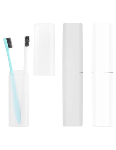 Paquete de 3 Estuches Portacepillos Hooqict para Viajes