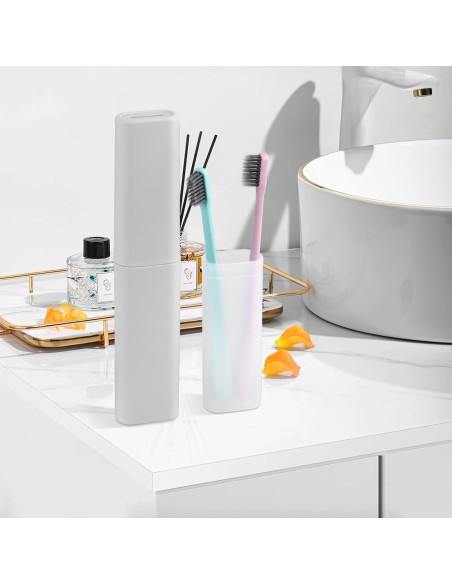 Paquete de 3 Estuches Portacepillos Hooqict para Viajes