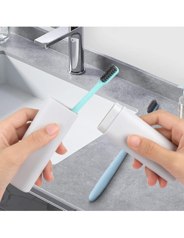 Paquete de 3 Estuches Portacepillos Hooqict para Viajes