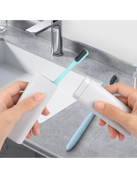 Paquete de 3 Estuches Portacepillos Hooqict para Viajes