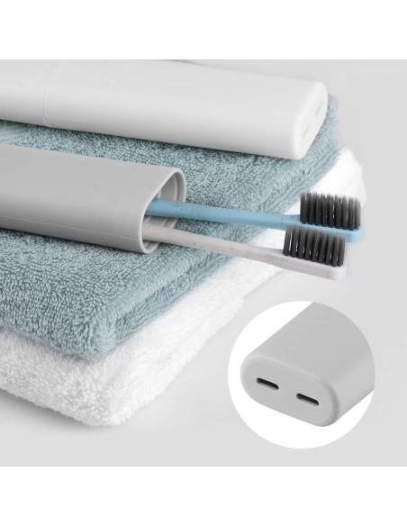 Paquete de 3 Estuches Portacepillos Hooqict para Viajes