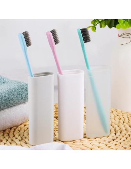 Paquete de 3 Estuches Portacepillos Hooqict para Viajes