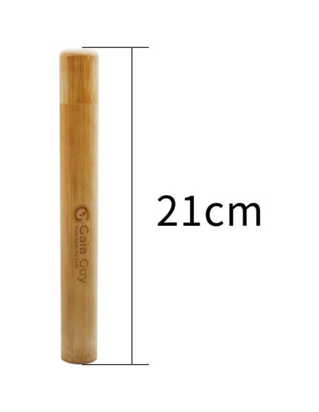 Estuche de Viaje para Cepillos de Dientes Gaia Guy 2 Pack - Bambú