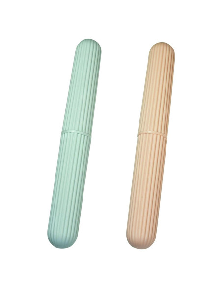 Estuche de Cepillo de Dientes de Viaje X-SHIYUN 2 Pcs Rosa Verde