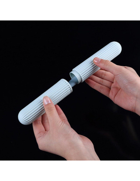 Estuche de Cepillo de Dientes de Viaje X-SHIYUN 2 Pcs Rosa Verde