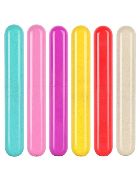 Estuche de viaje para cepillos de dientes Eaezerav 6 unidades