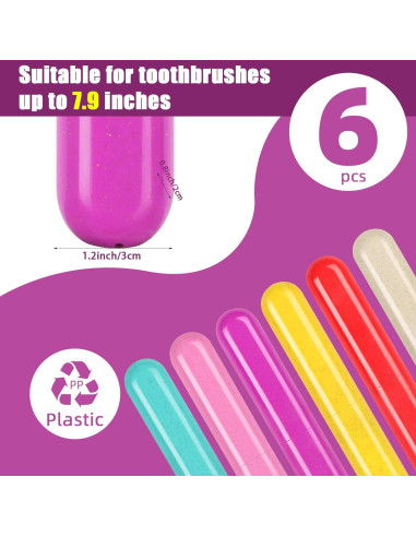 Estuche de viaje para cepillos de dientes Eaezerav 6 unidades