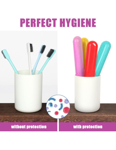 Estuche de viaje para cepillos de dientes Eaezerav 6 unidades