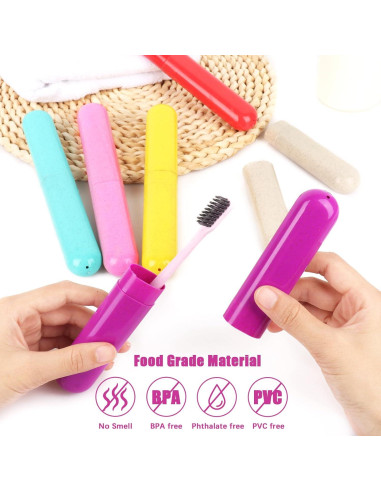 Estuche de viaje para cepillos de dientes Eaezerav 6 unidades