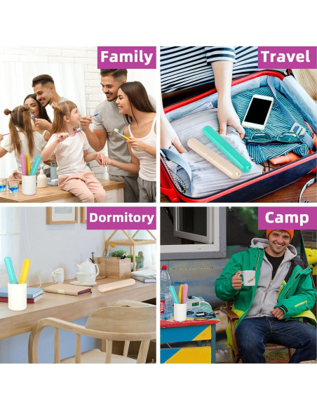 Estuche de viaje para cepillos de dientes Eaezerav 6 unidades