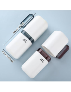 Estuche de Cepillo de Dientes de Viaje Ziliny 4 Pcs 20x6.8cm 2