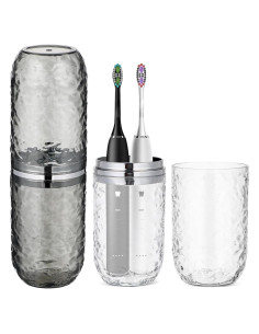 Juego de 2 estuches de cepillo de dientes TOPPERFUN 21.8x5.6 cm