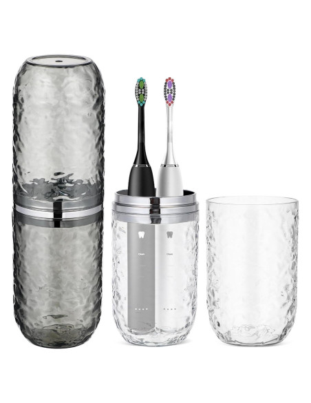 Juego de 2 estuches de cepillo de dientes TOPPERFUN 21.8x5.6 cm