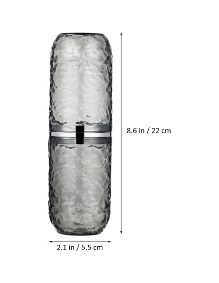 Juego de 2 estuches de cepillo de dientes TOPPERFUN 21.8x5.6 cm