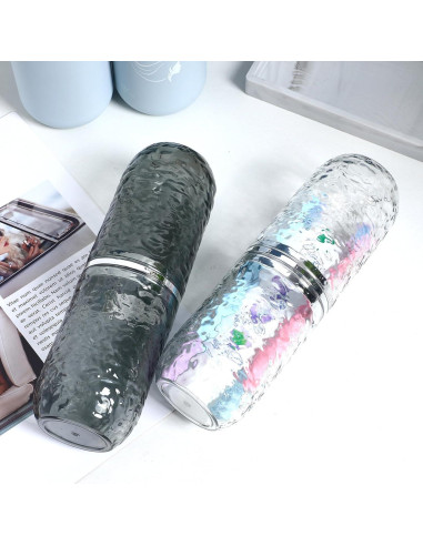 Juego de 2 estuches de cepillo de dientes TOPPERFUN 21.8x5.6 cm