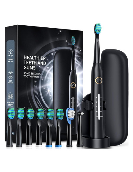 Cepillo de dientes eléctrico TEETHEORY con estuche negro