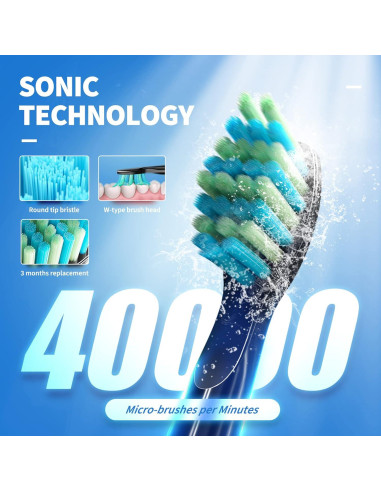 Cepillo de dientes eléctrico TEETHEORY con estuche negro