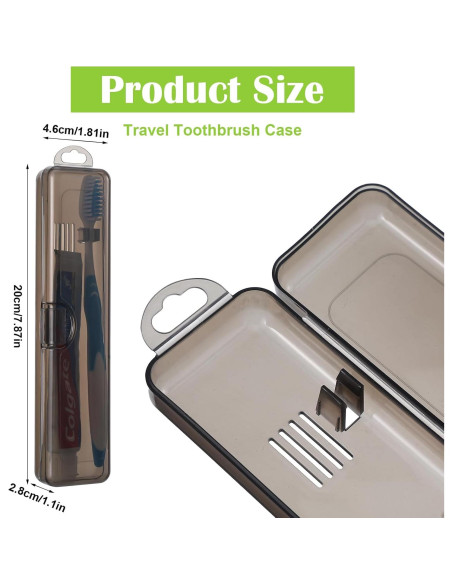 Estuche de viaje para cepillos de dientes Classicseali 2 Pack