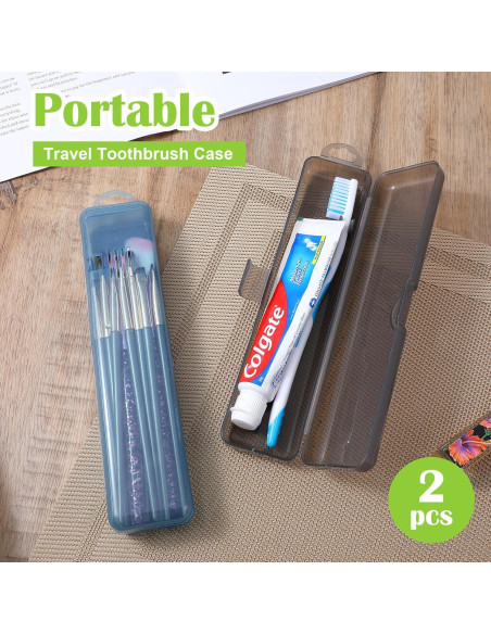 Estuche de viaje para cepillos de dientes Classicseali 2 Pack