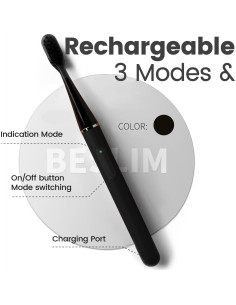 Cepillo de Dientes Eléctrico MIPOW i4 Ultra Delgado Negro 2