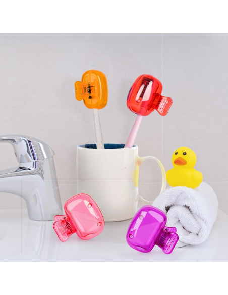 Paquete de 4 cubiertas para cepillos de dientes Eaezerav