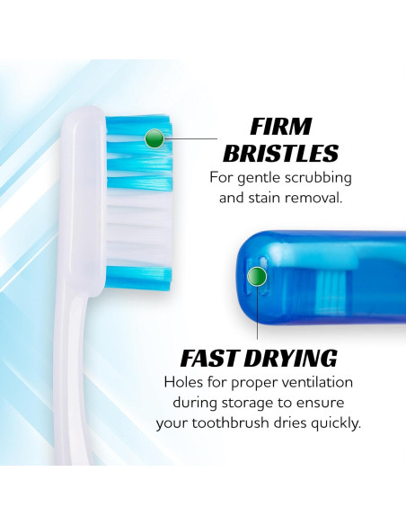 Cepillos de Dientes de Viaje Lingito - 3 Piezas Firmes