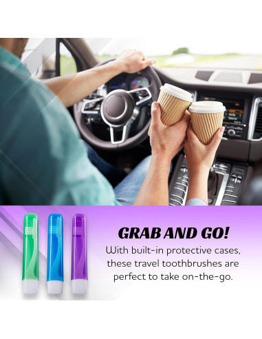 Cepillos de Dientes de Viaje Lingito - 3 Piezas Firmes