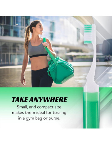 Cepillos de Dientes de Viaje Lingito - 3 Piezas Firmes