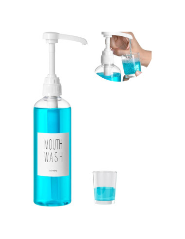 Dispensador de Enjuague Bucal VITVITI 500 ml Transparente