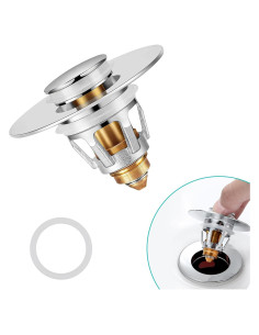 Tapón de Fregadero HAPPUP Universal Latón 2 en 1 5 cm