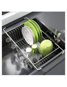 Escurridor de Platos JASIWAY Acero Inoxidable Ajustable 39 cm