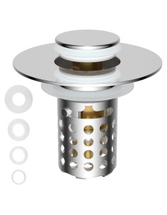 Tapón de Lavabo Universal Hygie Rinse 3 en 1 Cromo