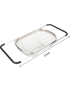 Colador Ovalado Suwimut 2 Piezas Acero Inoxidable 34,8x23,9cm 2