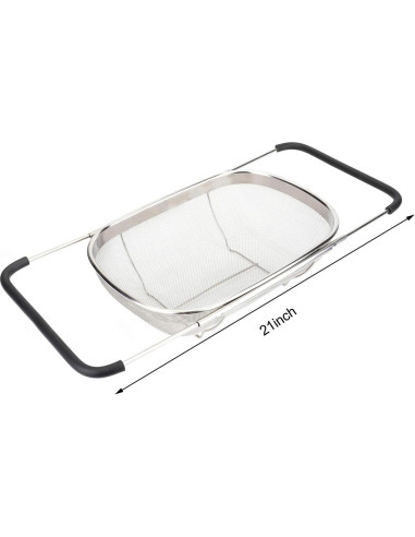 Colador Ovalado Suwimut 2 Piezas Acero Inoxidable 34,8x23,9cm