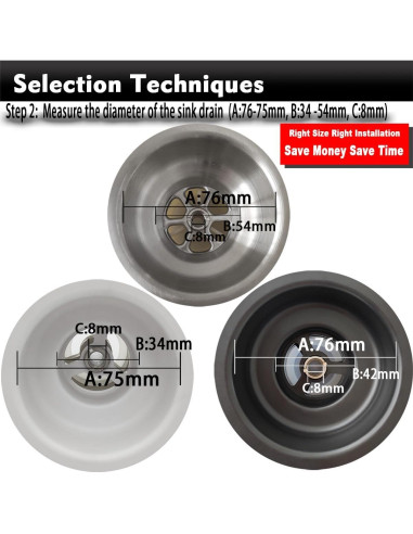 Canasta de Drenaje TGEOND Blanca 8.89 cm con Tapón de Latón