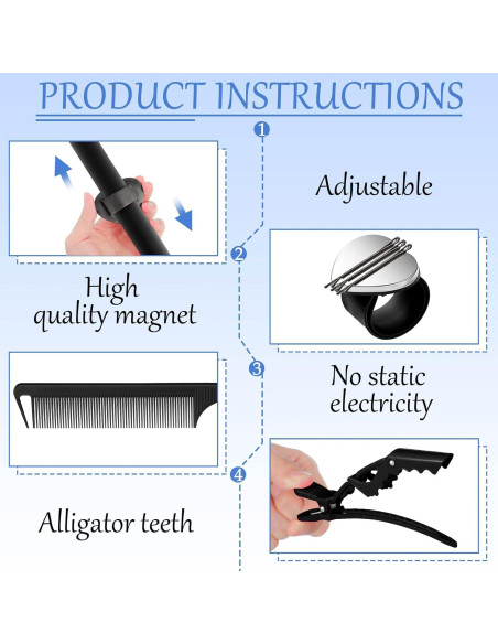 Kit de herramientas para trenzar cabello Nuenen 7 piezas