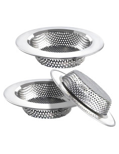 Juego de 3 coladores de acero inoxidable TKYZMS 11.2 cm