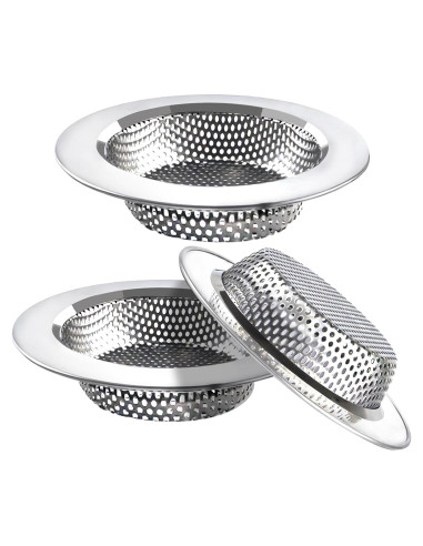 Juego de 3 coladores de acero inoxidable TKYZMS 11.2 cm