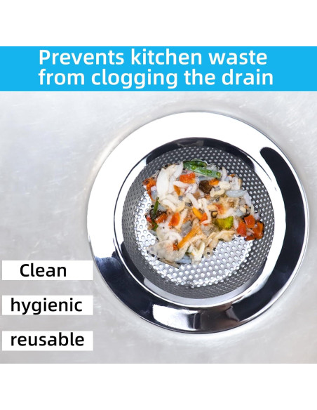 Juego de 3 coladores de acero inoxidable TKYZMS 11.2 cm