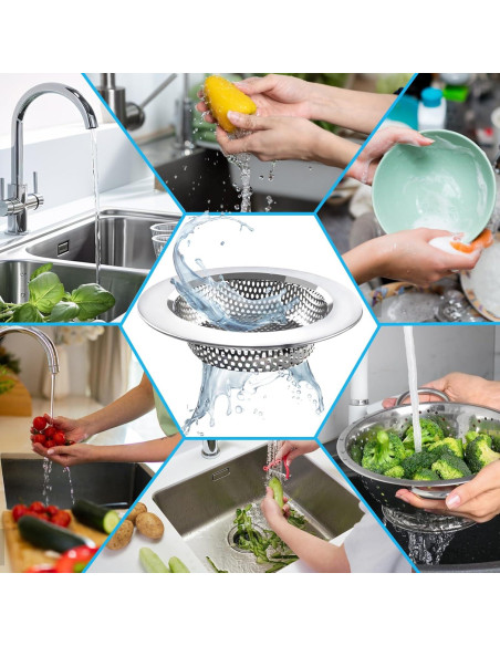 Juego de 3 coladores de acero inoxidable TKYZMS 11.2 cm