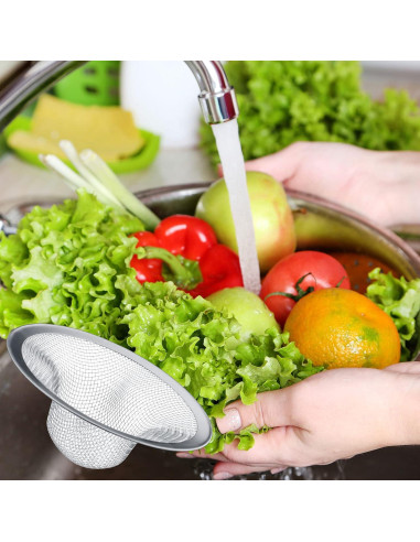 12 Coladores de Acero Inoxidable Patelai para Fregadero 11.4/7/5.7 cm