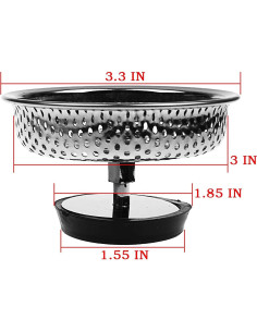 Paquete de 2 canastas de desagüe JDYYICZ acero inoxidable 2