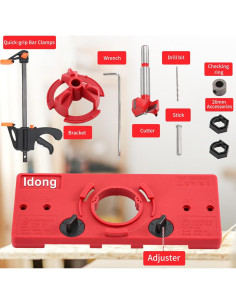 Gabarito de Taladro de Bisagra 35mm Idong - Herramienta de Carpintería 2