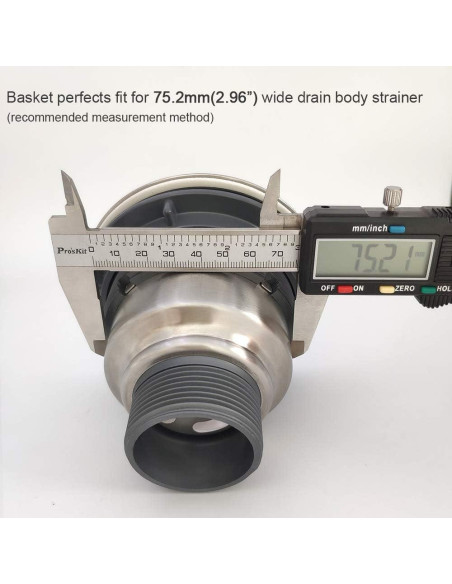 Canasta de desagüe GZILA 75.7mm Acero Inoxidable 304