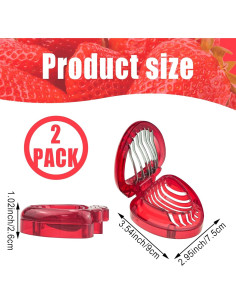 Cortadores de Frutas DonLeeving - Acero Inoxidable, 2 Piezas 2