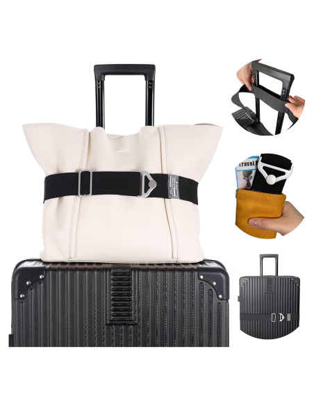 Cinturón de Viaje SOWPOPY Negro Ajustable 2 en 1
