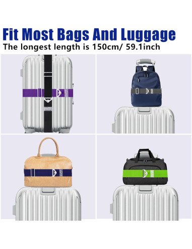 Cinturón de Viaje SOWPOPY Negro Ajustable 2 en 1