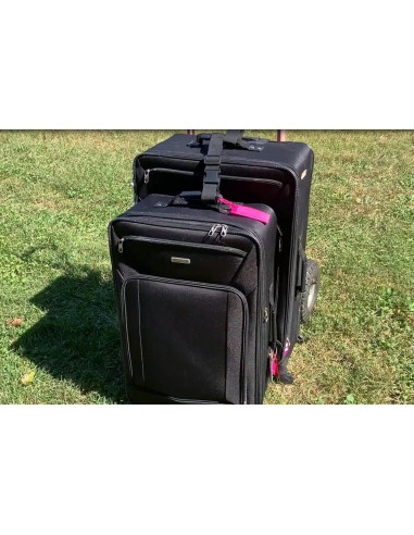 Correas de Equipaje Ajustables Ajmyonsp 2Pcs Negro 63,5 cm