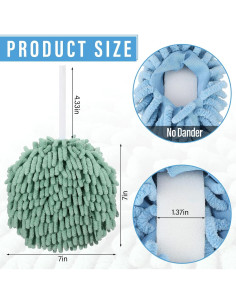 Toallas de Mano Chenille Macarrie 12 Piezas 17x17 cm 6 Colores 2