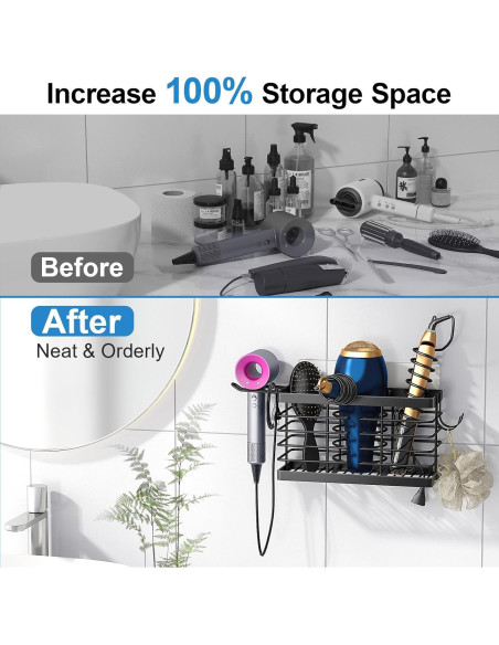 Organizador de Herramientas para Cabello Sevenblue Negro 3 en 1